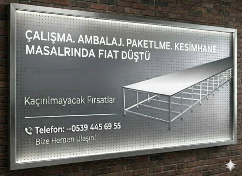 paketleme  masaları